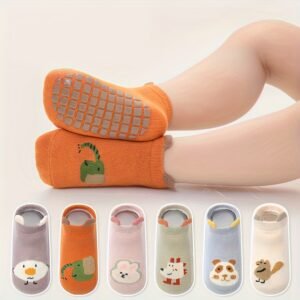 Newborn Baby Socks: Soft Cotton And Polyester Blend, Non-Slip Grip, Suitable for 0-1 Year Olds, Hand Wash Or Dry Clean, Seasonal All Year Round