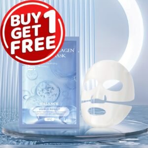 [Buy 1 Get 1 Free], 2pcs Collagen Facial Mask, Hydration & Firming, Sensitive Skin Friendly, Wrinkle Smoothing Moisturizing Facial Mask, Skincare For Men, Firming Facial Mask