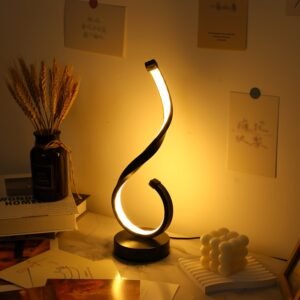 1pc Modern USB Three-Color Dimming Iron Table Light, Simple Desktop Decorative Lamp with Adjustable Brightness