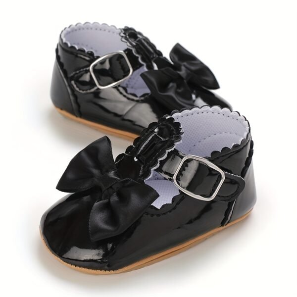 Cute Bowknot Mary Jane Shoes For Baby Girls Toddler, Comfortable Non Slip Soft Flat Sole Shoes For Indoor Outdoor Walking, All Seasons - Image 13