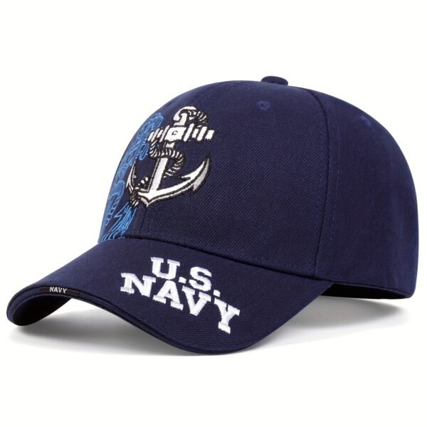 US Navy Embroidery Baseball Cap Unisex Solid Color Casual Dad Hat Lightweight Adjustable Sun Hats For Women & Men - Image 4
