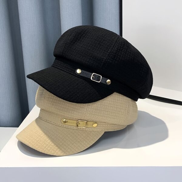 1pc Elegant Classic Newsboy Hat Lightweight Breathable Cap Solid Color Fashionable Hats For Women - Image 4