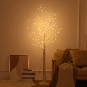 1pc LED Birch Tree Light, 4ft/6ft USB-Powered Decorative Lamp with LED Lights for Indoor Outdoor Party, Festival, and Room Decoration - No Battery Required