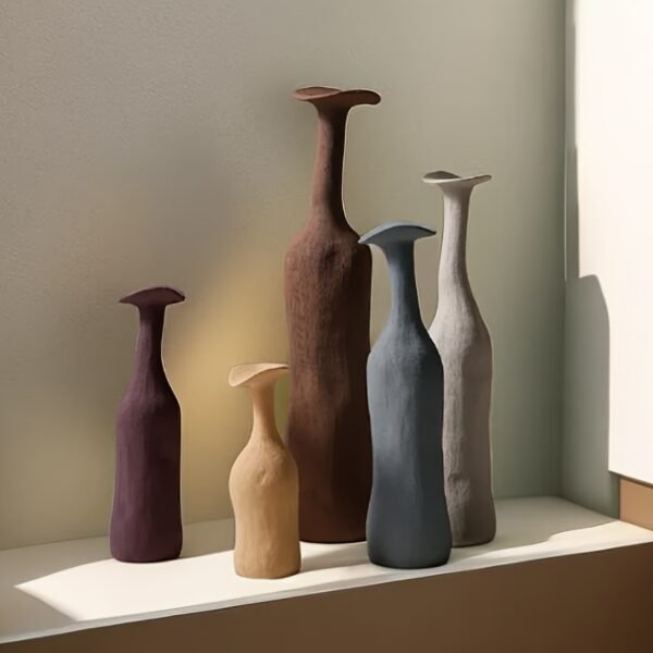 Minimalist Morandi Ceramic Vase - Chic Cylinder Ornament for Stylish Home Decor
