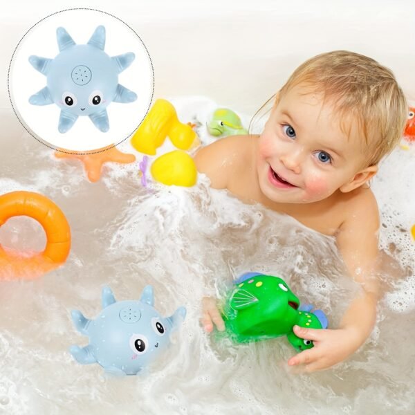 1Baby Bath Toys, Sprinkler Bathtub Toys, Swimming Pool Bathroom Baby Toys, Sprinkler Bathtub Toys Interactive Bath Toy, Baby Bath Toys, Light Up Bath Toys, Sprinkler Bathtub Toys for, Spray Water Bath Toy - Image 4