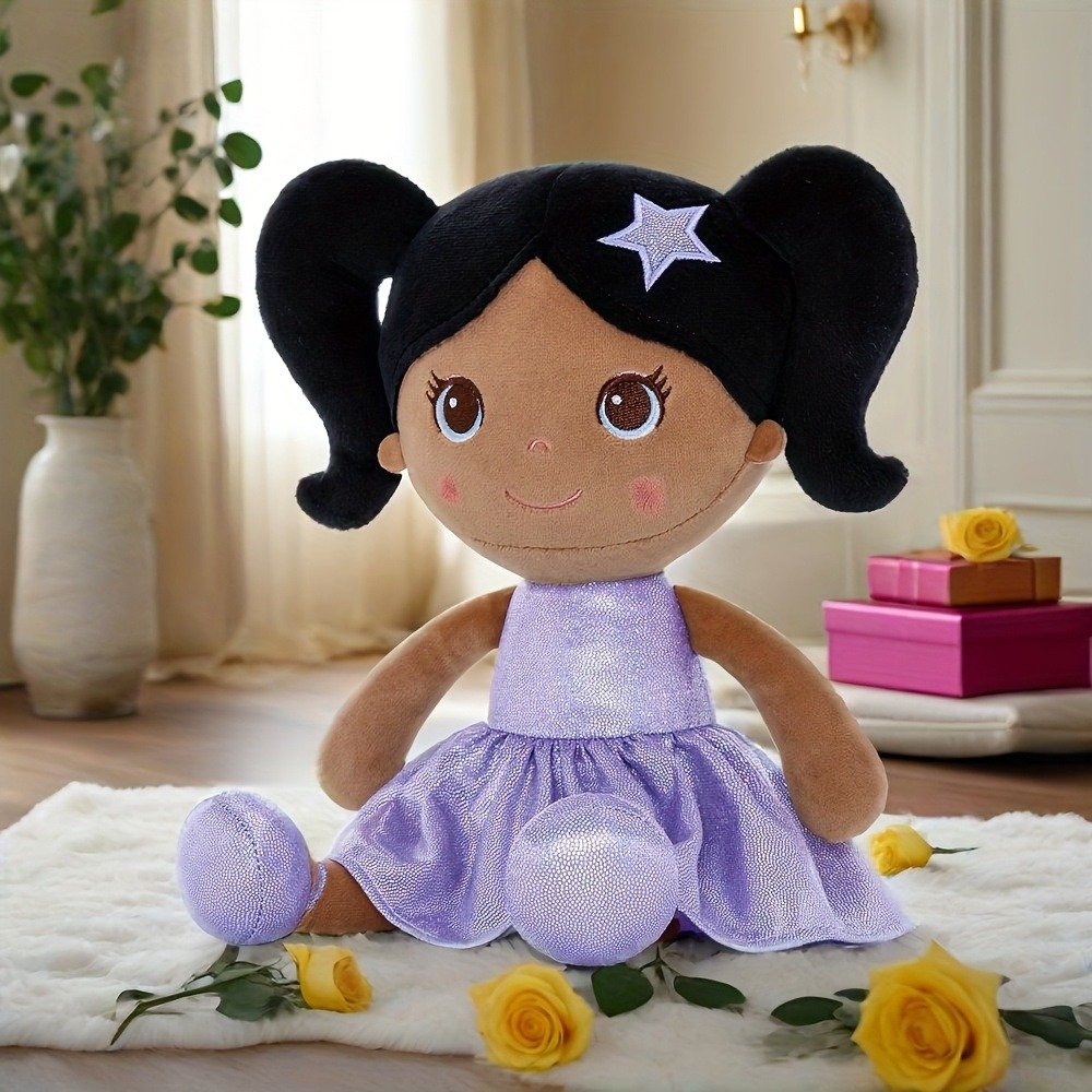Dolls & Accessories Plush Soft Star Doll 1pc 12 Inch Purple Polyester Rag Doll First Baby Girl Gifts Child's Playmate Holiday Gifts Baby Toys Birthday Gift Party Decorat Item - Image 5