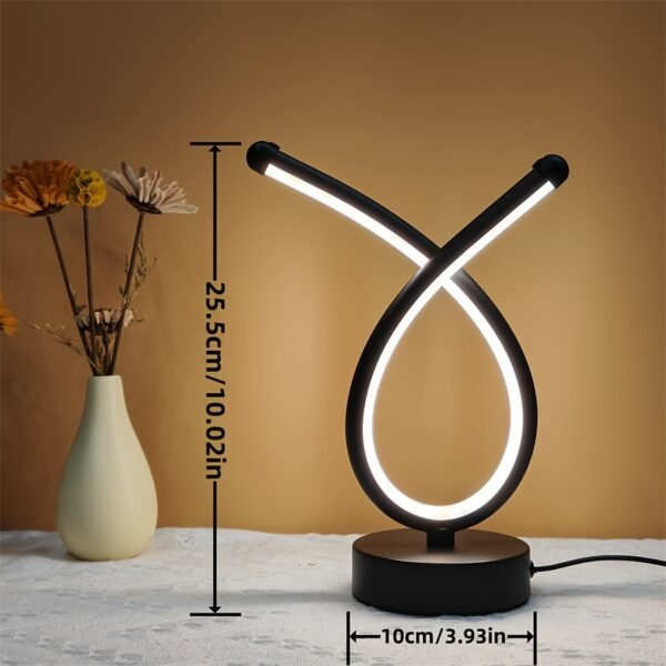 1pc USB Powered LED Table Lamp, Adjustable Brightness, Artistic Decorative Lamp With Various Shapes, USB Rechargeable, No Wireless - Image 4