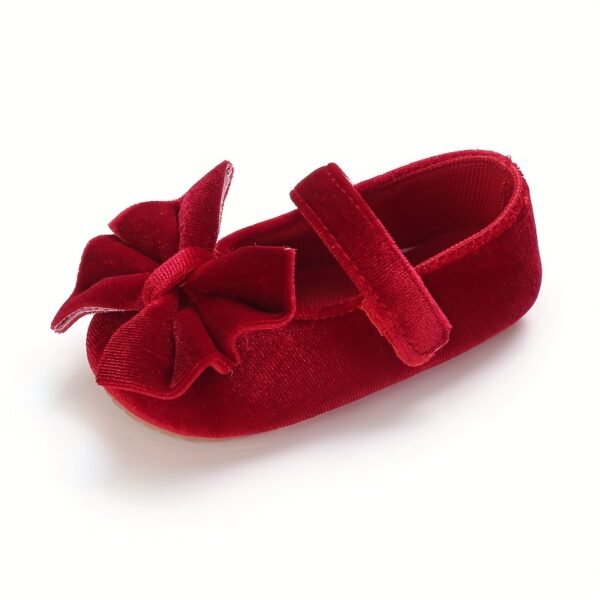 Trendy Elegant Bowknot Mary Jane Shoes For Baby Girls, Trendy Comfortable Non Slip Soft Flat Sole Shoes For Indoor Outdoor Party, Spring And Autumn - Image 9
