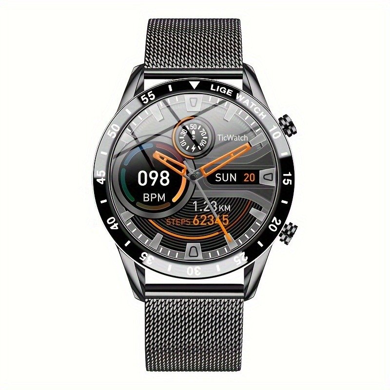 LIGE 2023 Full Circle Touch Screen Steel Band Call Man Smart Watch Waterproof Sports Activity Fitness Smartwatch For Men - Image 7