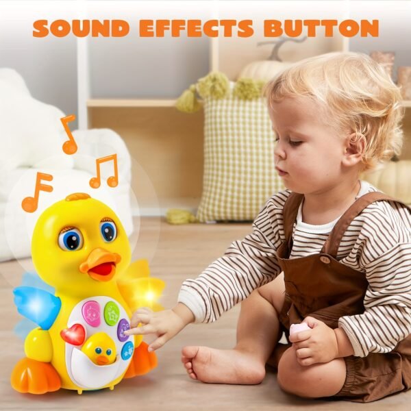 Musical Toys For Toddlers 1 2 3 Year Old, Baby Toys Duck, Dancing Walking Duck Toy With Music And Lights, Kids' Musical Instruments, Light Up Learning Toys, Learning Toy For Baby Kids - Image 8