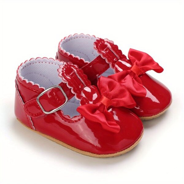 Cute Bowknot Mary Jane Shoes For Baby Girls Toddler, Comfortable Non Slip Soft Flat Sole Shoes For Indoor Outdoor Walking, All Seasons - Image 17