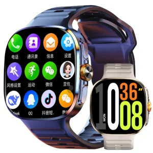 M99 Smart Watch 5G Card Insert AMOLED Display Silicone Global Communication Wide Screen Touch for Assistant Dual System