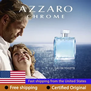 Azzaro Chrome Eau de Toilette - Fresh Aquatic Mens Cologne Lasting Citrus Woody Pheromones Perfume 3.4 Ounce