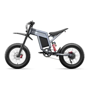 60V 30Ah Electric Dirt Bike for Adults, 7 Speed Gears Hydraulic Brakes 20x4.0 Wide Tire Dual Shock Off Road Ebike