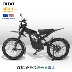 OUXI USA Stock 24'' Electric Mountain Bike Fat Tire E-Bike Aluminum Frame Long Range Lithium Battery Dirt Ebike GT2000